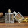 Transparent Square Glass Perfume Bottle