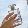 Transparent Square Glass Perfume Bottle
