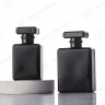 Black Frosted Square Glass Perfume Bottle