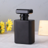 Black Frosted Square Glass Perfume Bottle