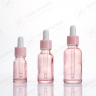 Pink Glass Dropper Bottle Multiple Sizes