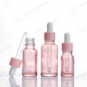Pink Glass Dropper Bottle Multiple Sizes