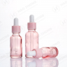 Pink Glass Dropper Bottle Multiple Sizes