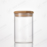 500ml Multi-size Square Glass Jar with Wooden Lid for tea coffee food