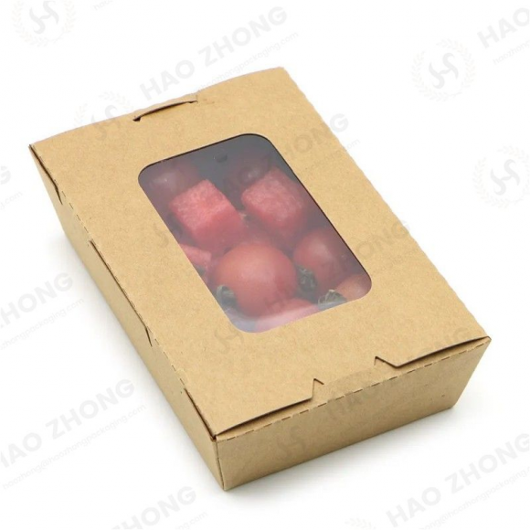 Windowed Kraft Paper Lunch Box