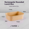Biodegradable Lunch Box, Salad Bento Box, Rectangular Bowl