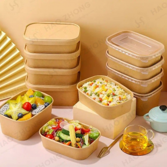 Biodegradable Lunch Box, Salad Bento Box, Rectangular Bowl