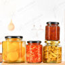 Hexagonal Sealed Glass Jars for Liquid Food