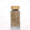 Square Food Seasoning Glass Bottle with Wood Lids