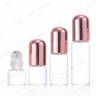 Essential Oil Glass Bottle Cosmetics with rose gold round cap