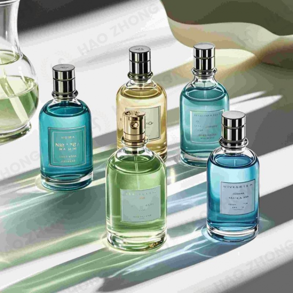 Transparent Square Glass Perfume Bottle customization available