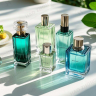 Transparent Square Glass Perfume Bottle customization available