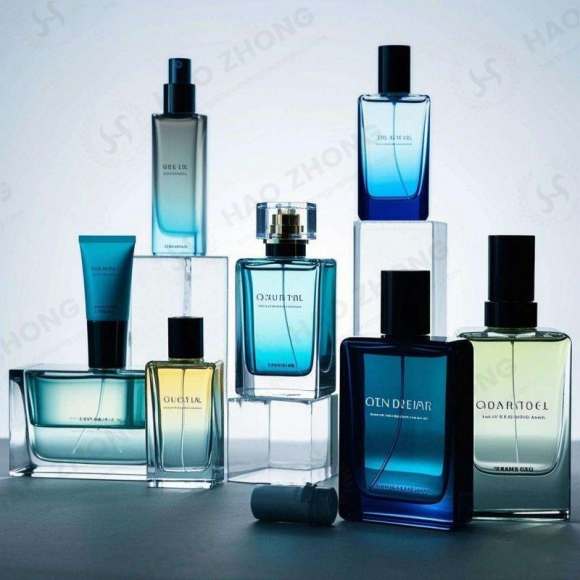 Transparent Square Glass Perfume Bottle with Metal Lids 20ml 30ml 50ml 100ml