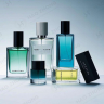 Transparent Square Glass Perfume Bottle with Metal Lids 20ml 30ml 50ml 100ml