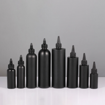 2000ml Black White HDPE Squeeze Bottle with Pointed Nozzle for Easy Liquid Control