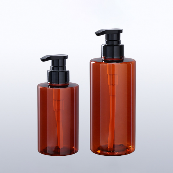 High-end straight-shoulder shampoo bottle