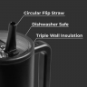 Stainless Steel Water Tumbler with Handle and Straw