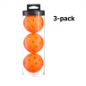Orange 40 hole pickleball 3-pack in plastic tube