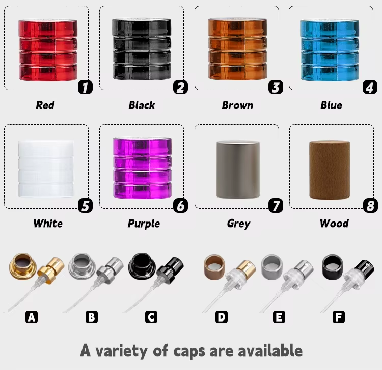 Transparent Square Glass Perfume Bottle