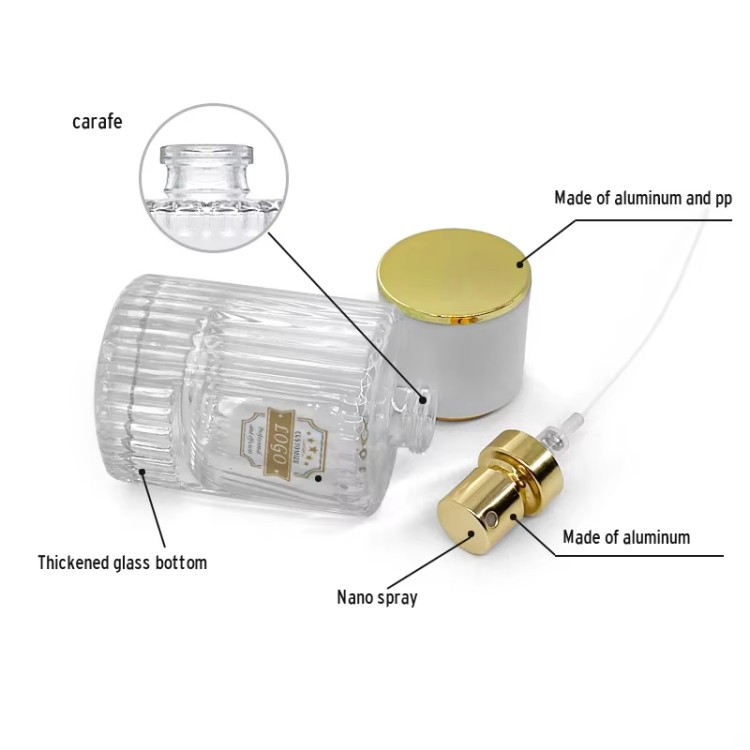 Glass Screw-Top Spray Perfume Bottle