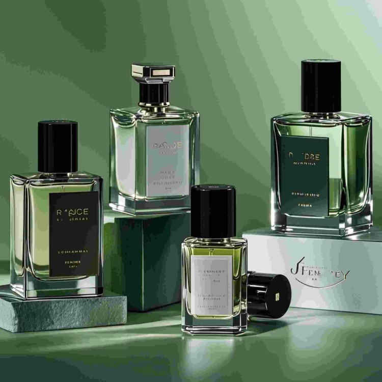 Transparent Square Glass Perfume Bottle