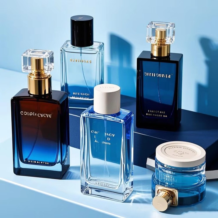 Transparent Square Glass Perfume Bottle