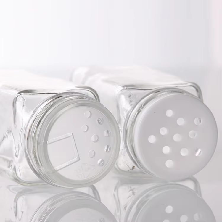 Wooden Lid Square Seasoning Bottle