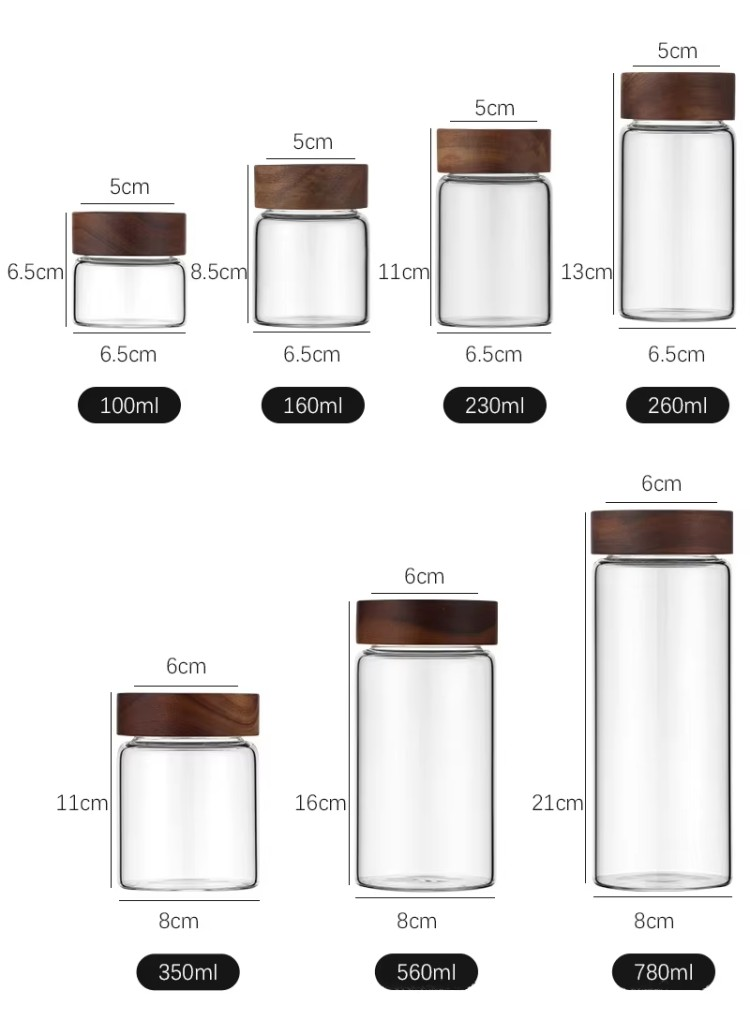 Wooden Lid Square Seasoning Bottle