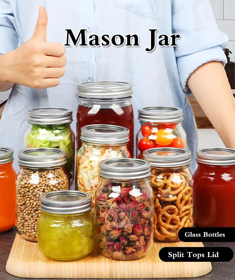 Square, Hexagonal Sealed Jars with LIDS