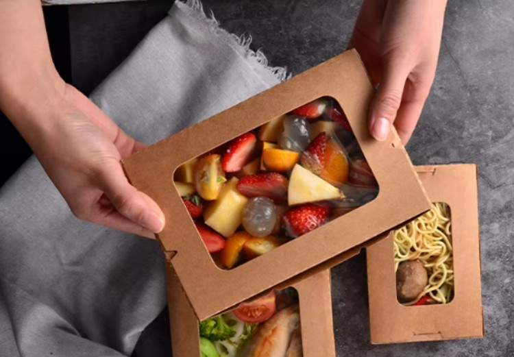 Windowed Kraft Paper Lunch Box
