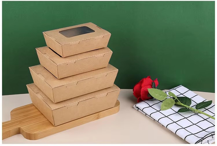 Windowed Kraft Paper Lunch Box