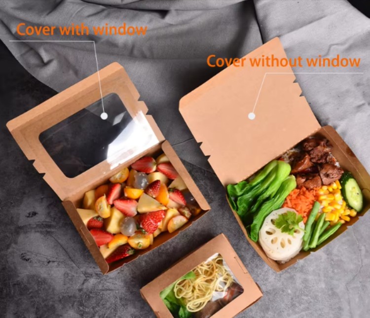 Windowed Kraft Paper Lunch Box