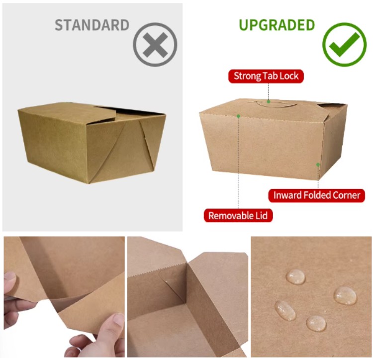 Food-grade Kraft Paper Lunch Box