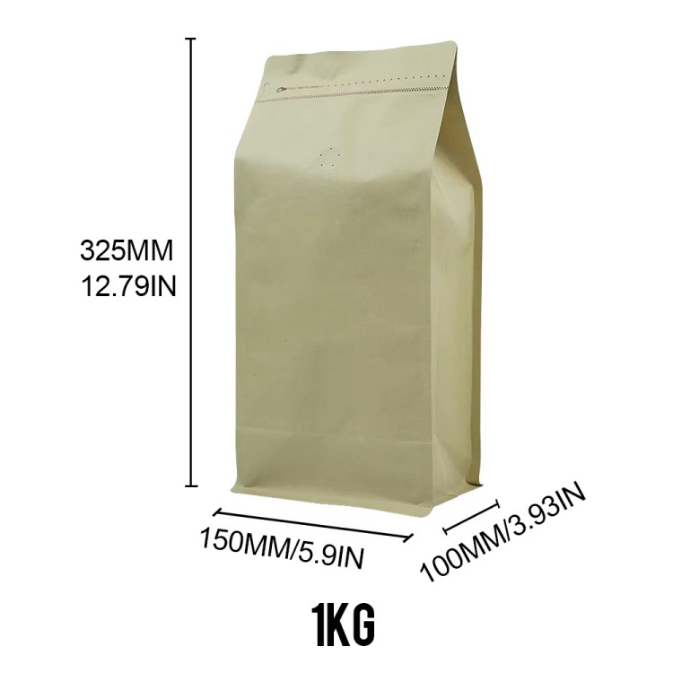 Eight-Sided Sealed Air Valve Aluminum Foil Packaging Bag