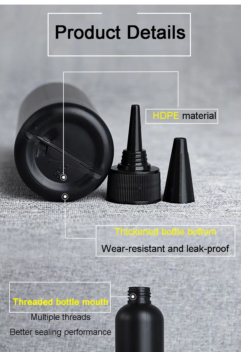 Squeeze the pointed-mouthed bottle