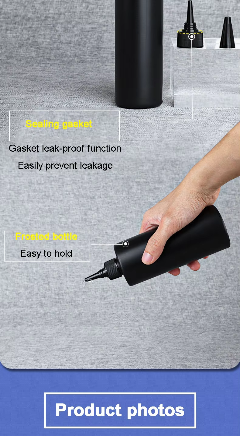 Squeeze the pointed-mouthed bottle