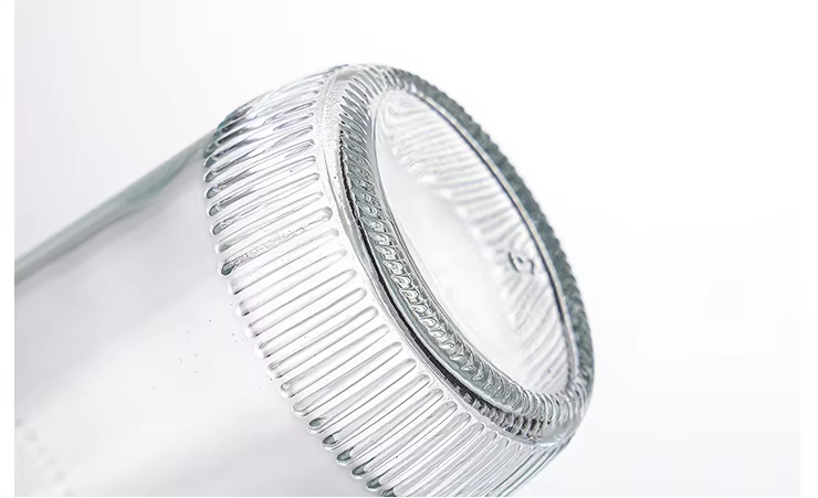 Vertical striped circular multi-functional beverage bottle