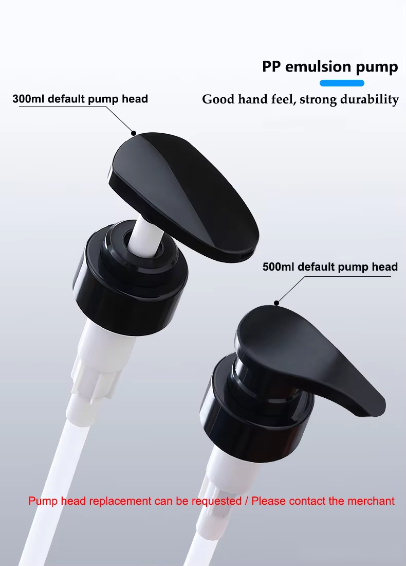 High-end straight-shoulder shampoo bottle