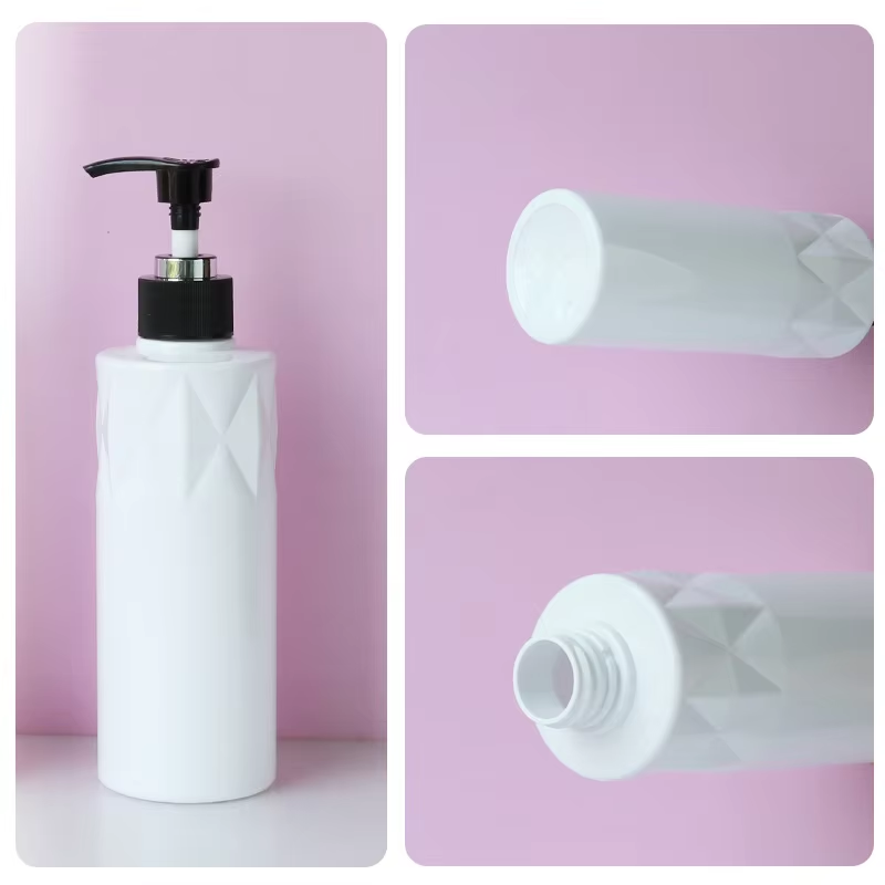 pet round flat-shoulder press-type bottle