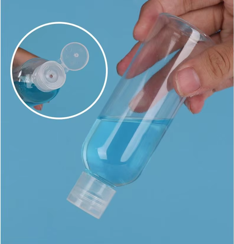 PET flip-top bottle with a sealed cap