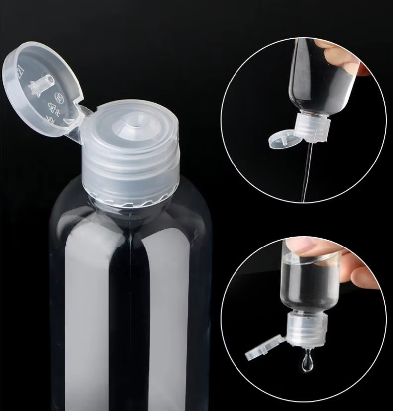 PET flip-top bottle with a sealed cap