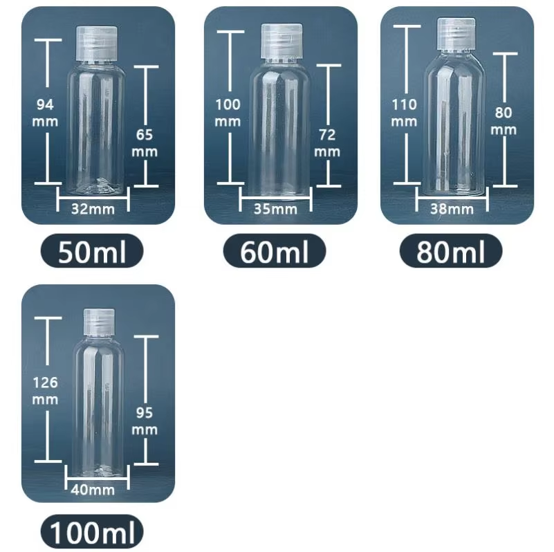 PET flip-top bottle with a sealed cap