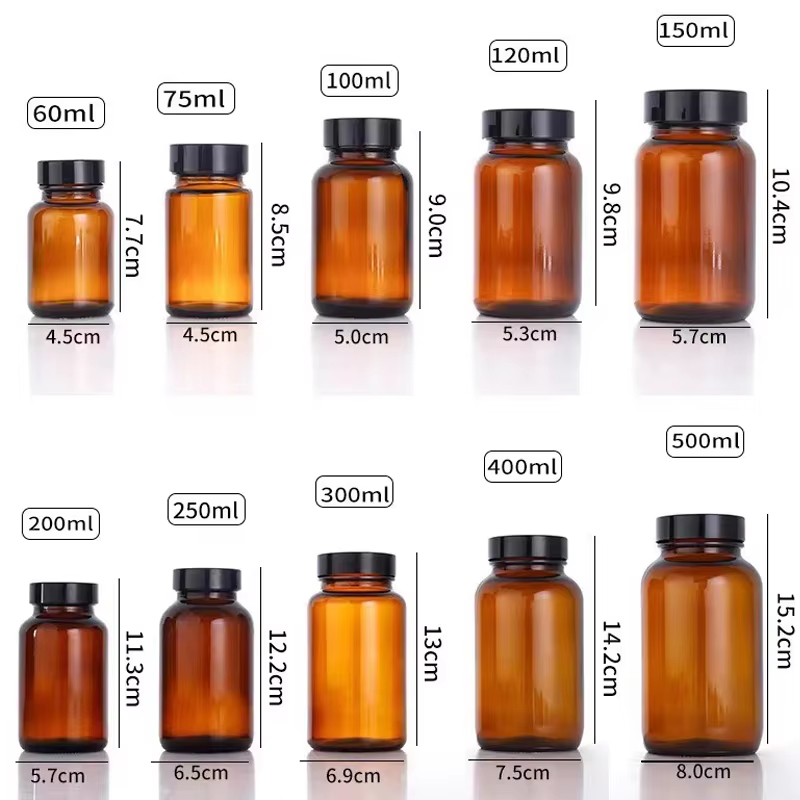 HDPE plastic capsule bottle