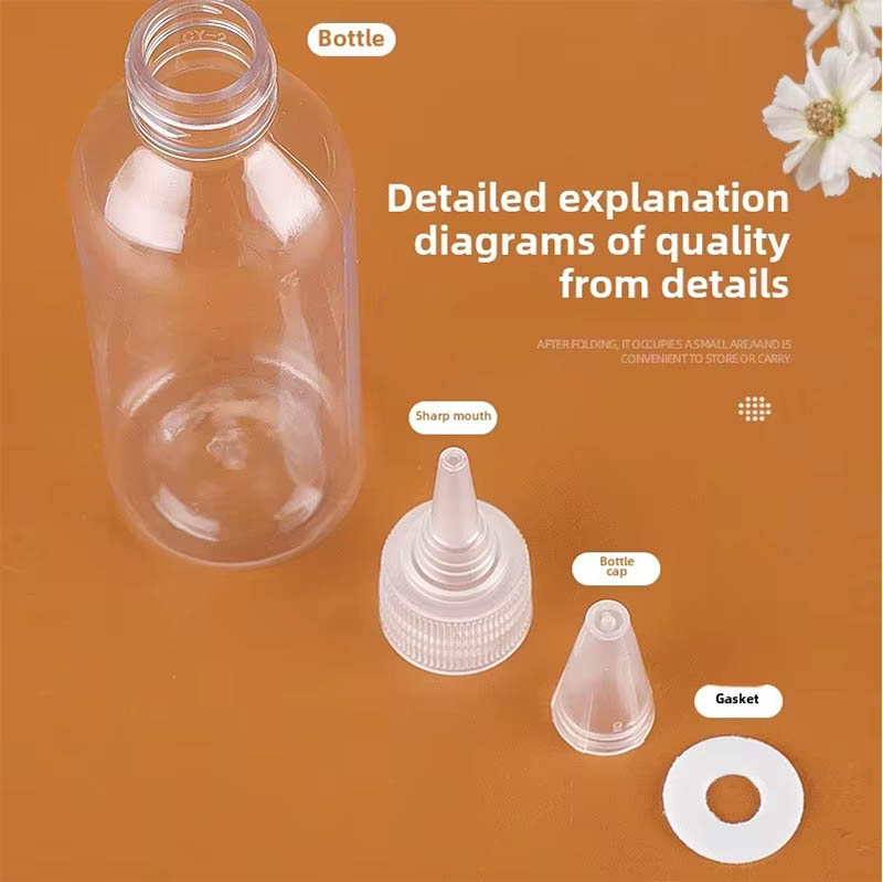 PE Squeeze Bottle With Pointed-Mouth for Sauce Liquids