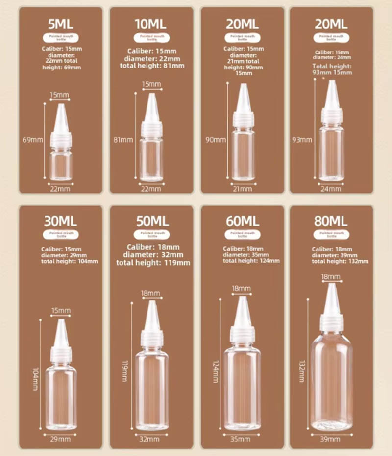 PE Squeeze Bottle With Pointed-Mouth for Sauce Liquids