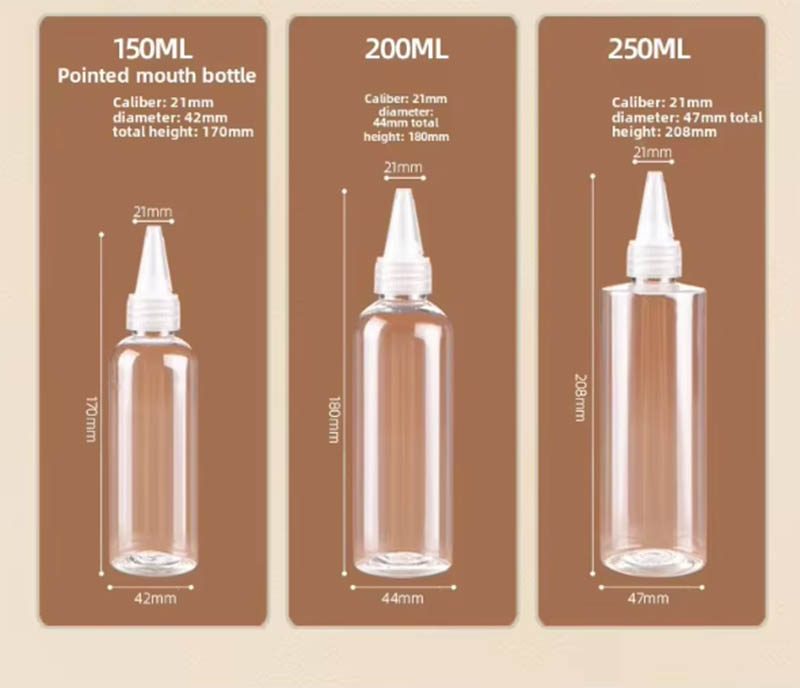 PE Squeeze Bottle With Pointed-Mouth for Sauce Liquids