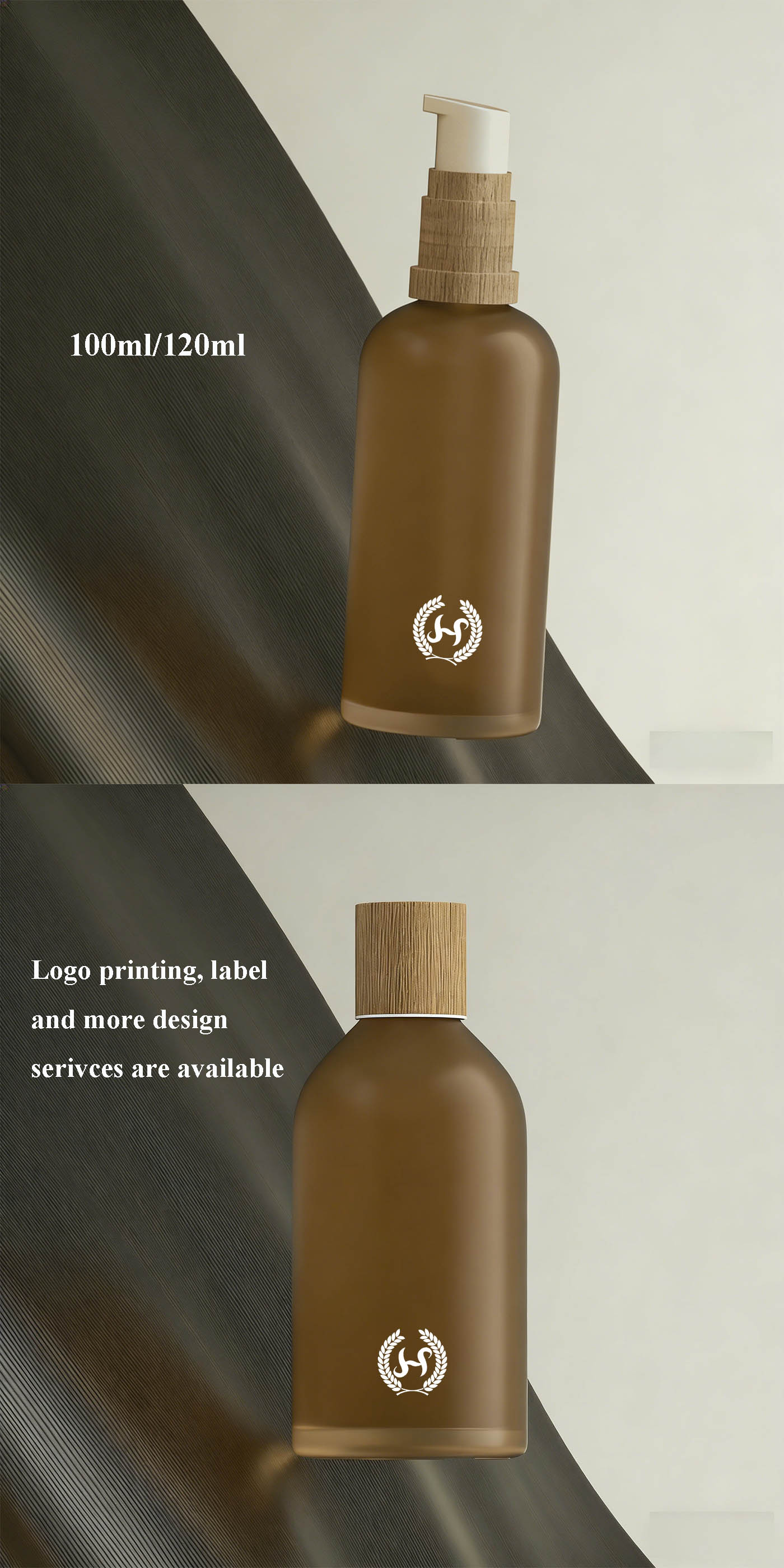 Custom Skincare Cosmetic Packaging Jars and Bottles Set with Pump Spray Lids