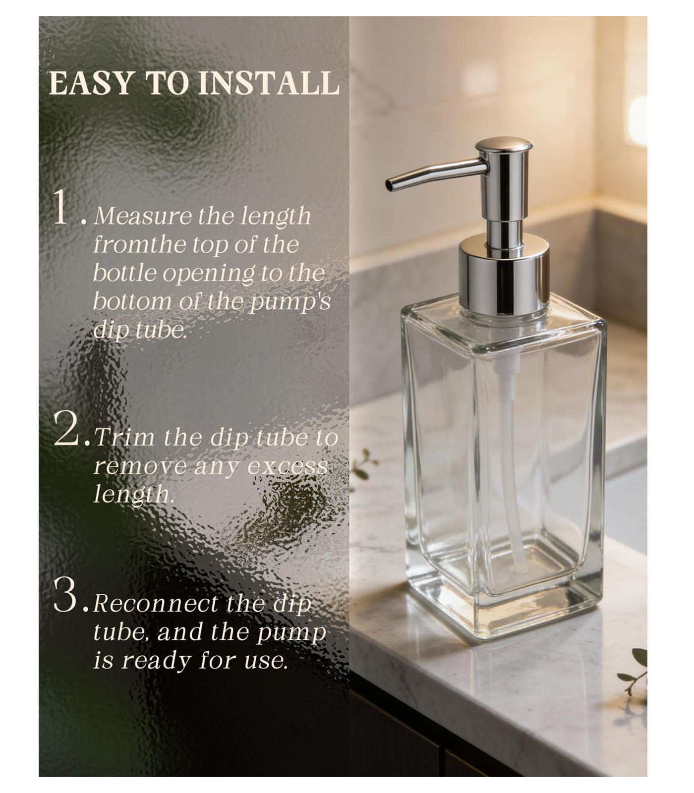 Stainless Steel Dispenser Pump for Soap lotion cream