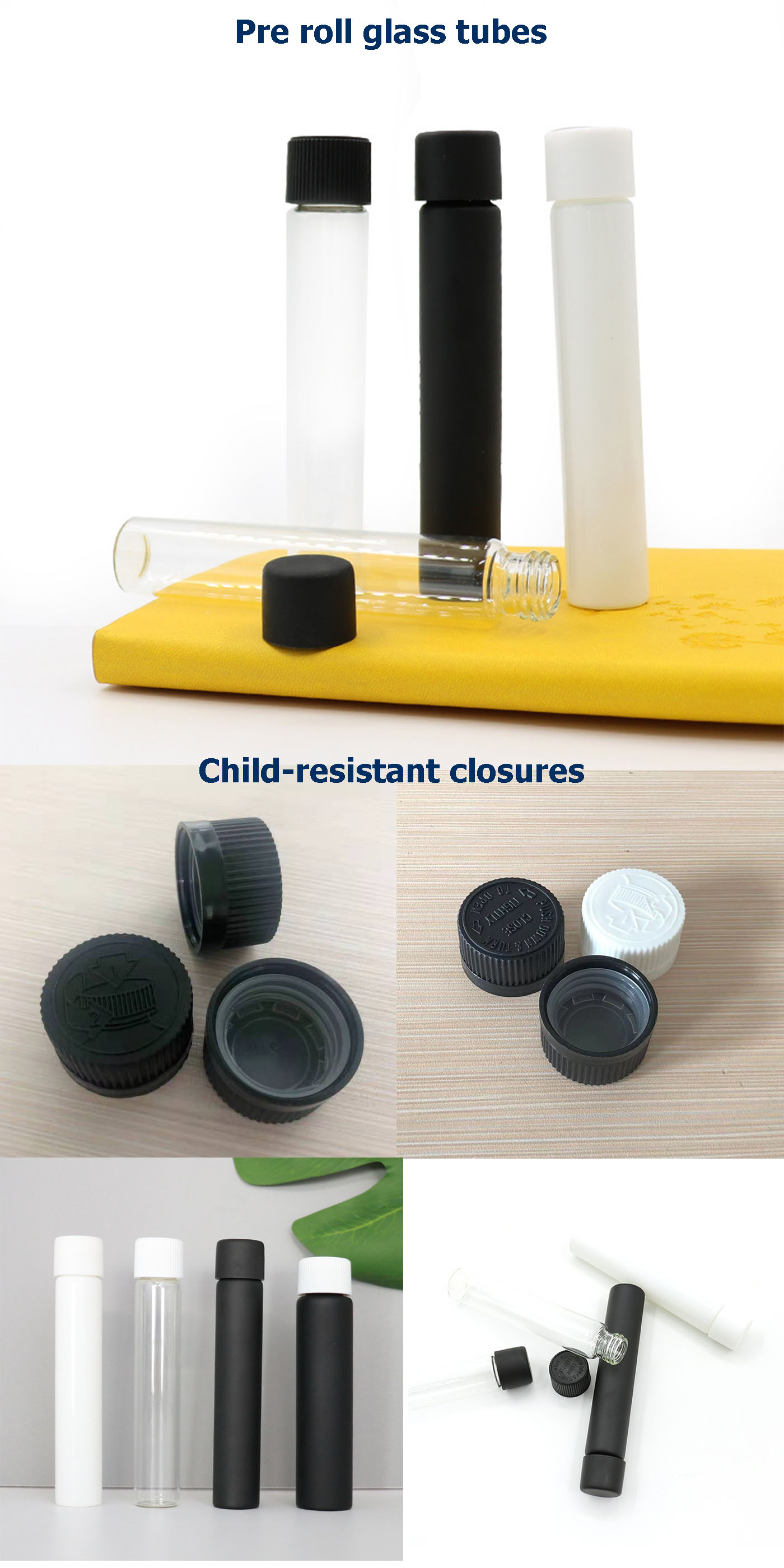 UV Violet Glass Jars with Child-resistant screw cap Black Glass Jar fit for cannabis food and cosmetics