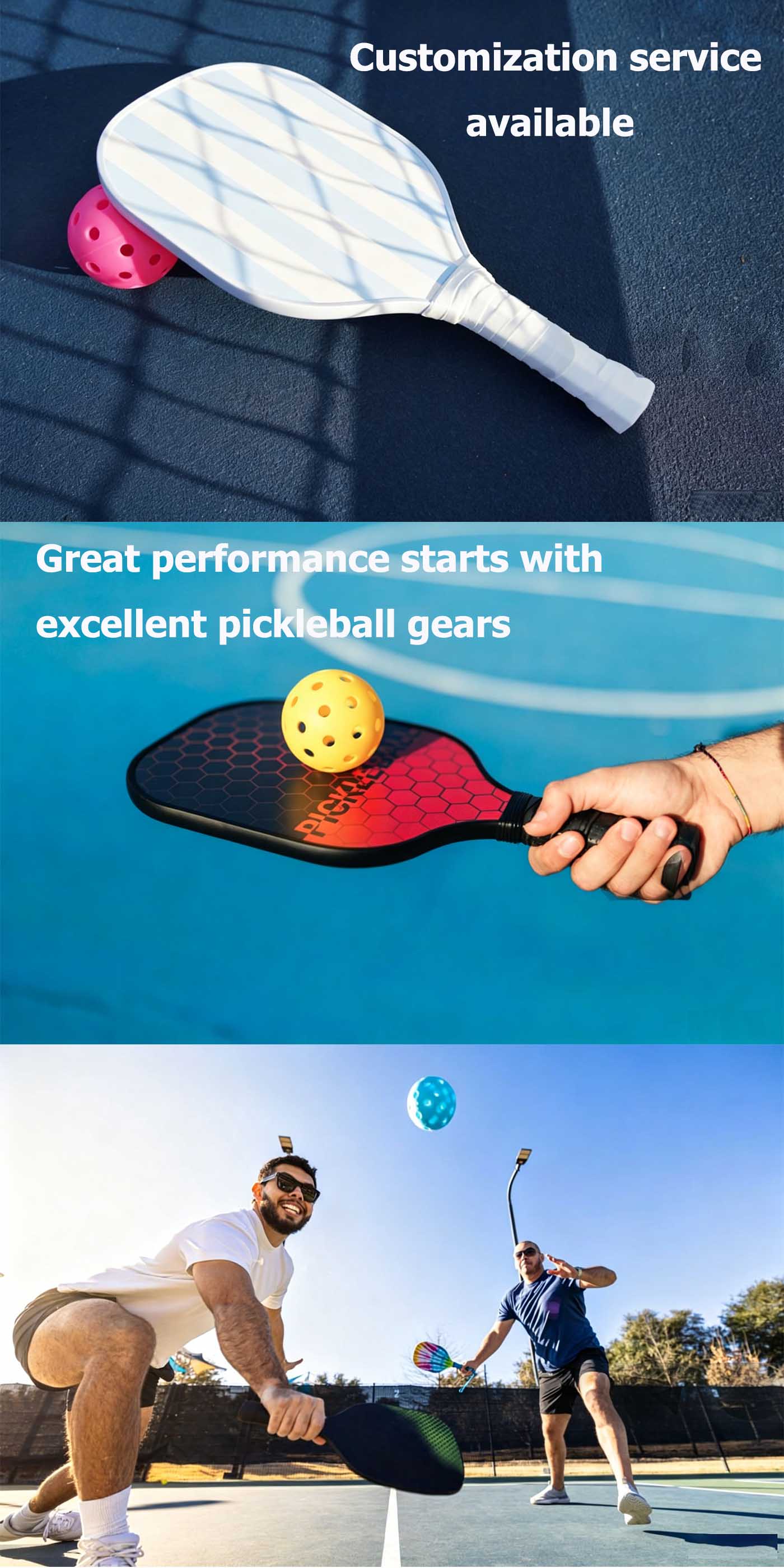 High-end Pickleball Paddle with Carbon fiber USA Pickleball standards